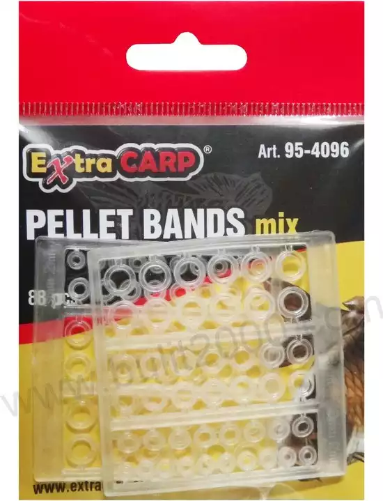 Pellet Bands Mix - 88 stuks - Bait bands - vis elastiekjes